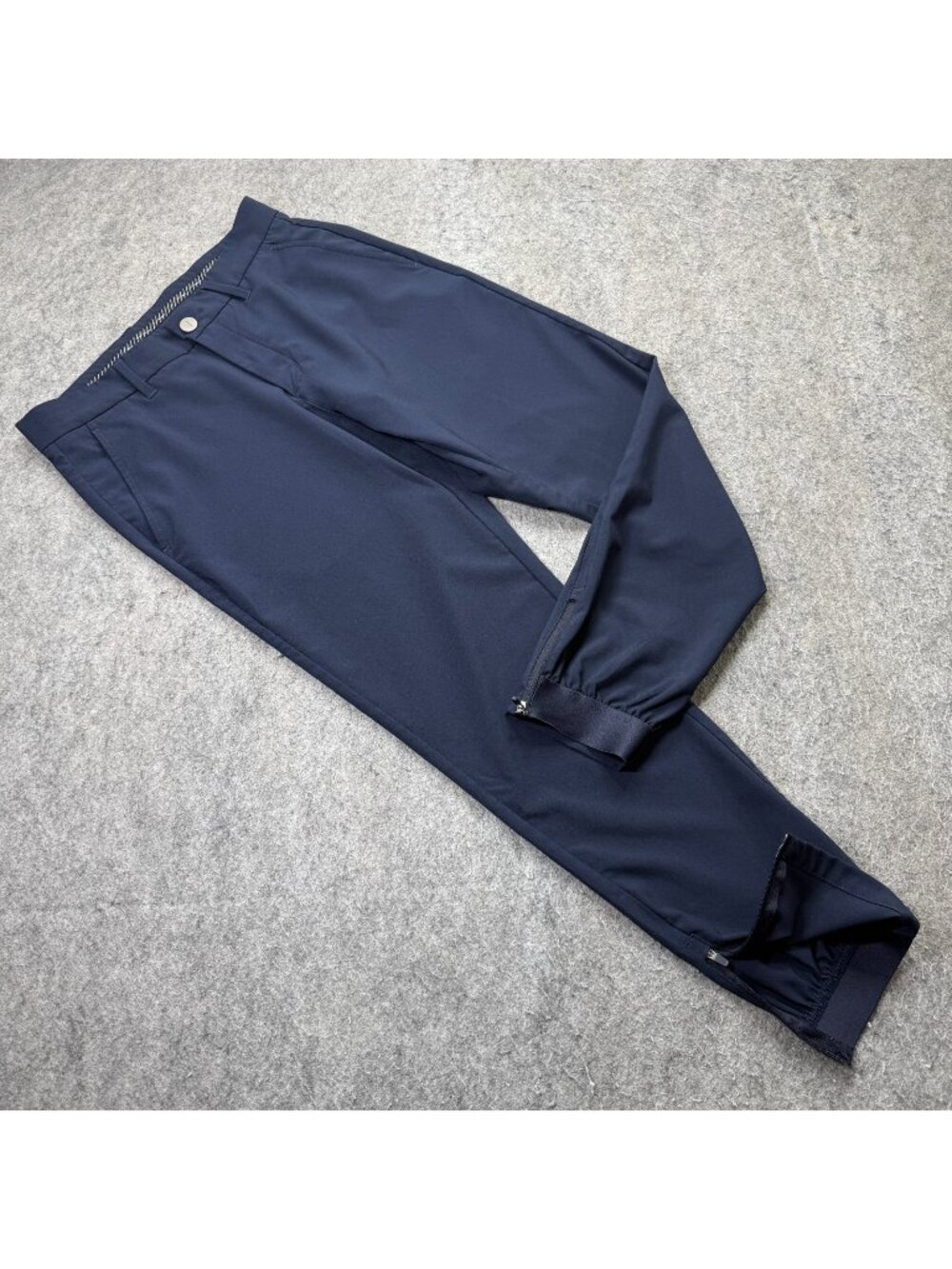 Primo Golf Pants Men 29 x 26 Blue Performance Tapered Ankle Zip b038